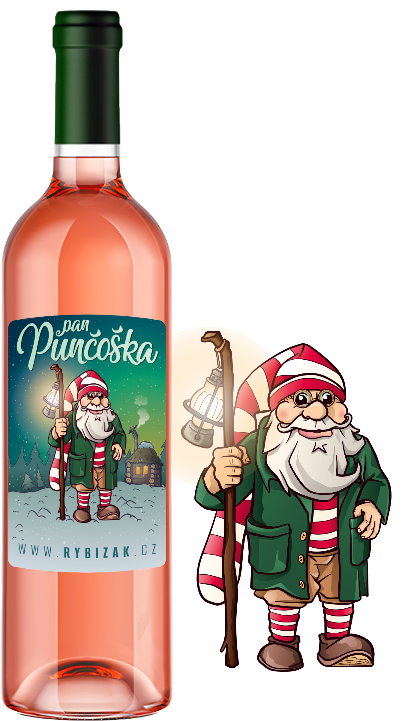 Pan Punčoška 0,75l  Vánoční punč 11% alk.