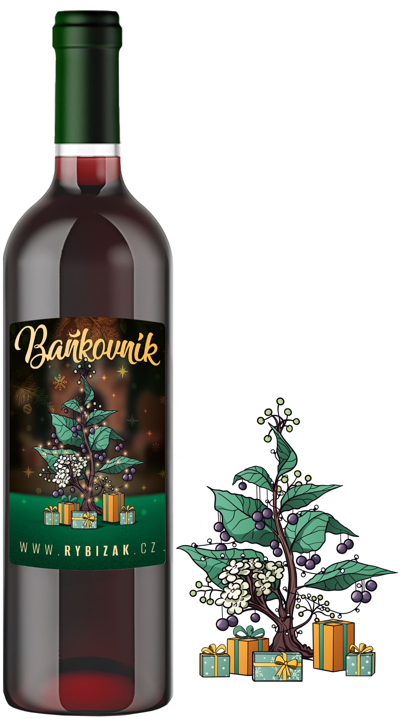 Baňkovník  Speciál z plodů černého bezu a lesního ovoce 14% alk.