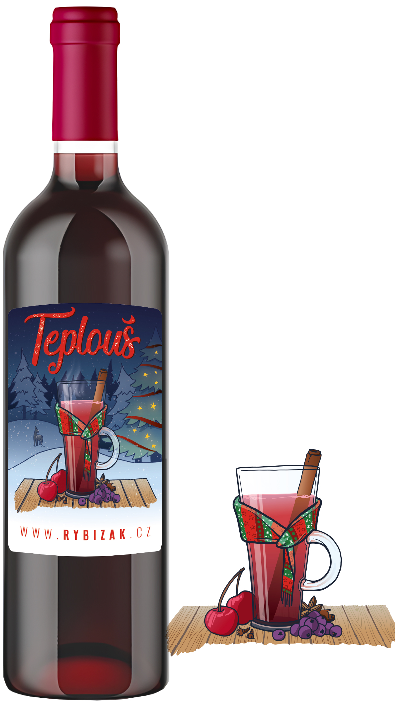 Teplouš 0,75l  Vánoční svařák 11% alk.